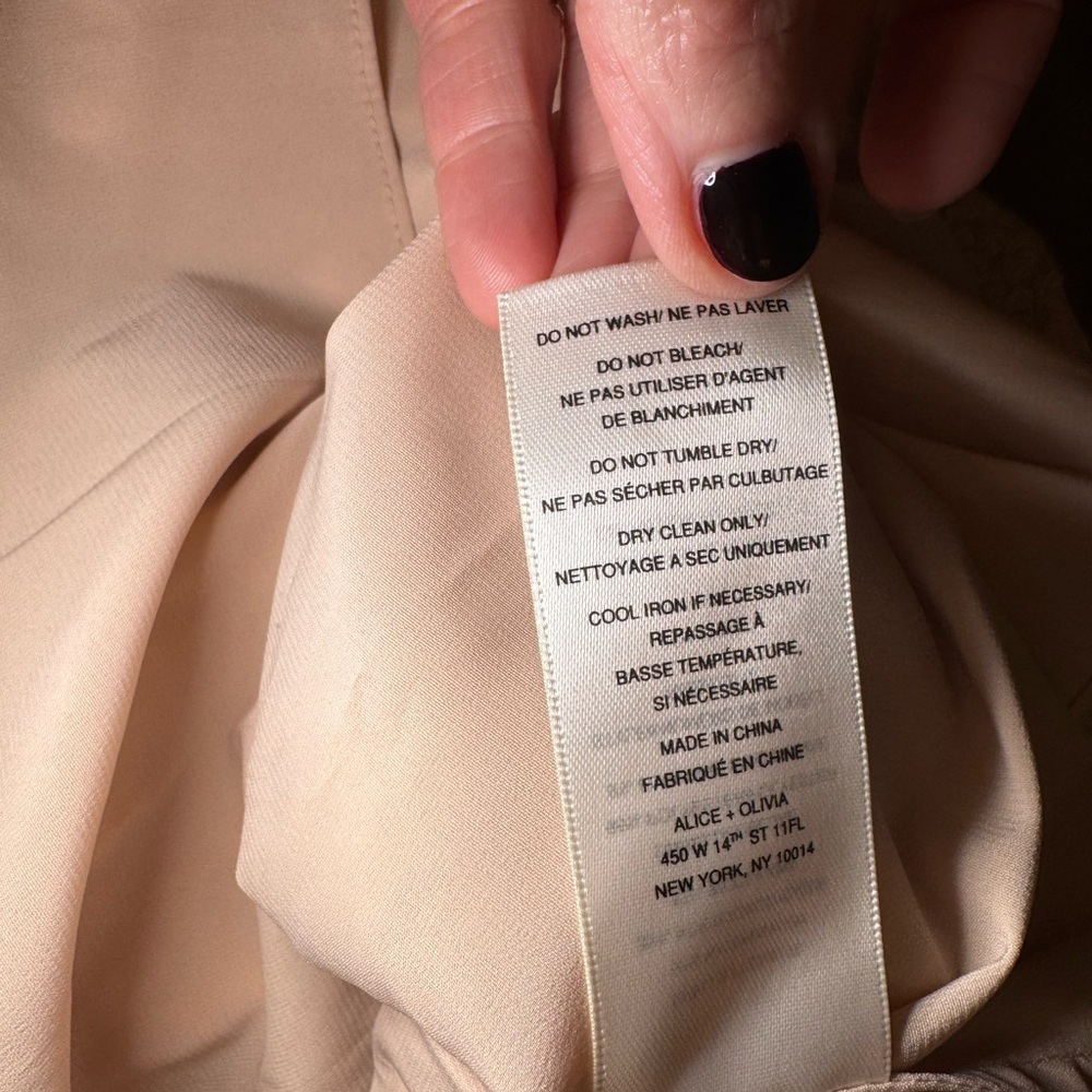 Alice + Olivia Cream Maxi Lace Overlay Dress - Picture 5 of 11
